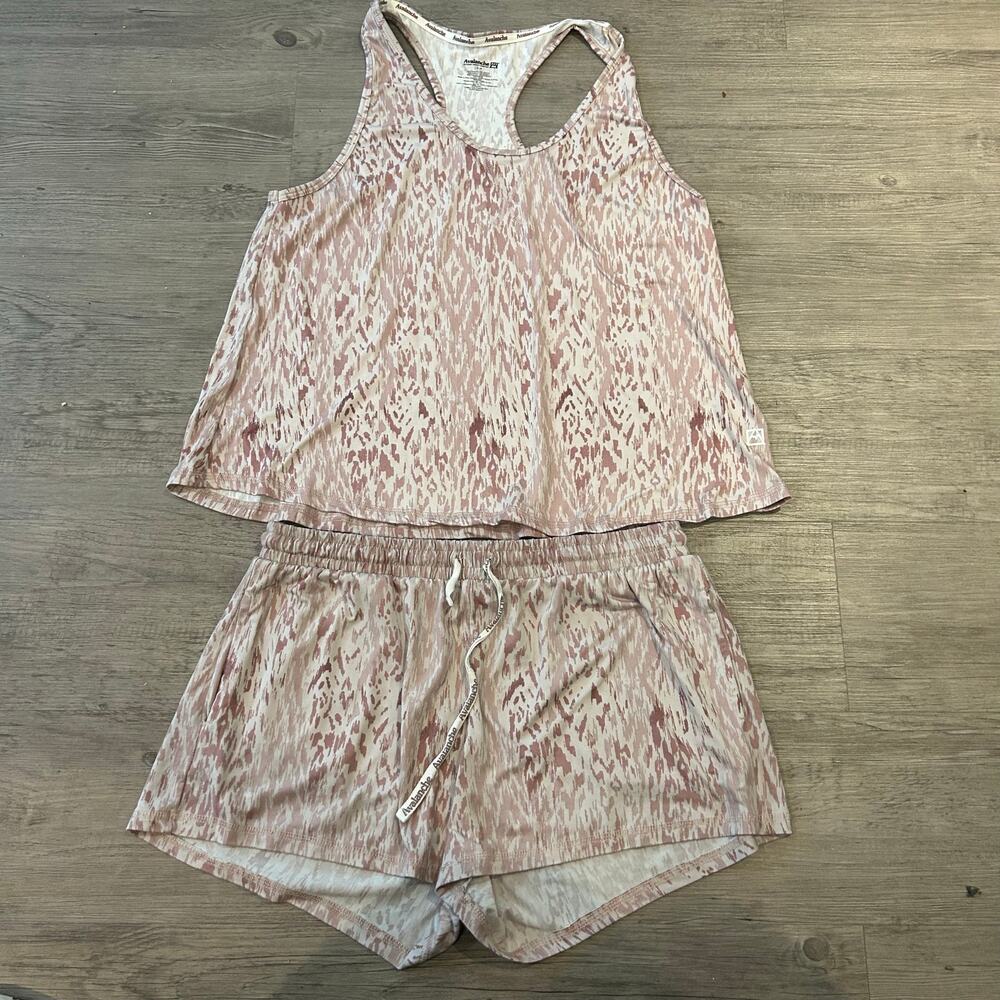 Avalanche Pajama Set Women's XL Pink Cheetah Tank & Shorts Sleepwear